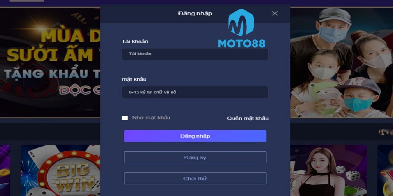 Hướng dẫn các bước đăng nhập Moto88 nhanh và đơn giản